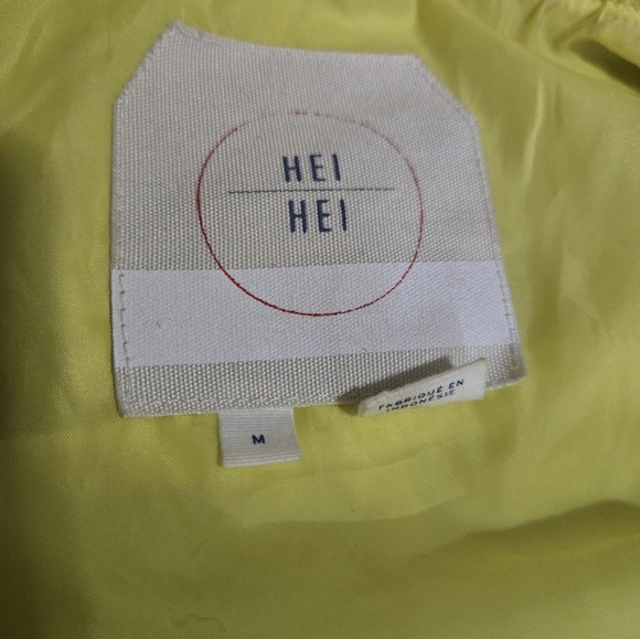 Anrhropologie HEI HEI Women's Yellow Bomber Jacket. size Medium - Picture 13 of 16